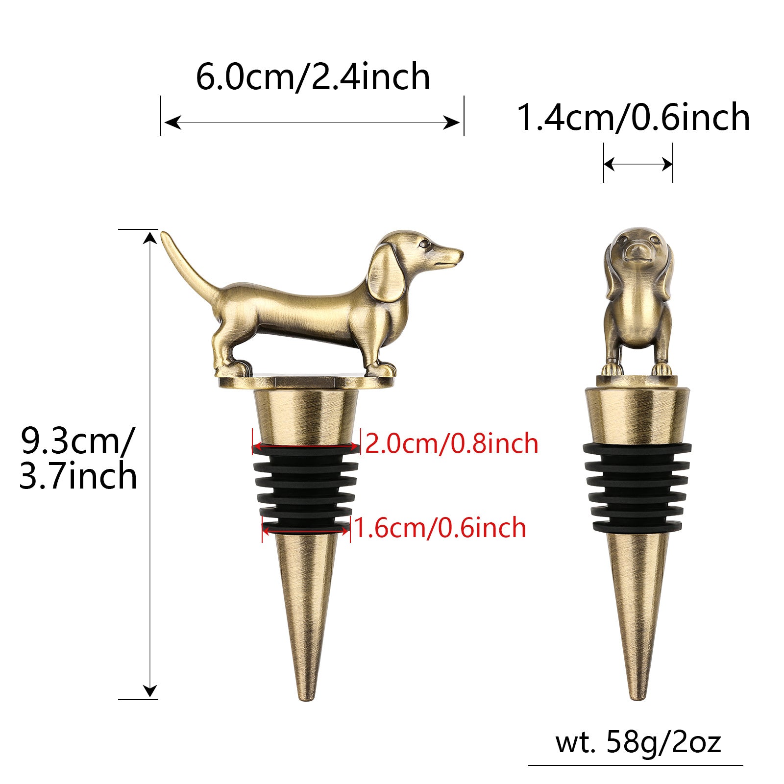 Dachshund Dog Wine & Champagne Stopper – Fun Gift for Pet Lovers