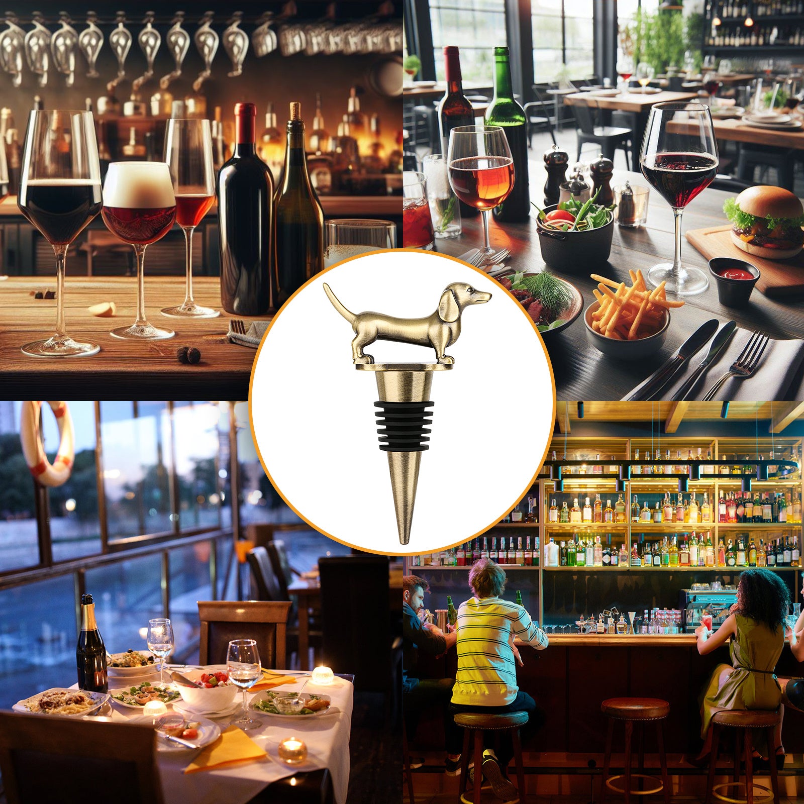 Dachshund Dog Wine & Champagne Stopper – Fun Gift for Pet Lovers