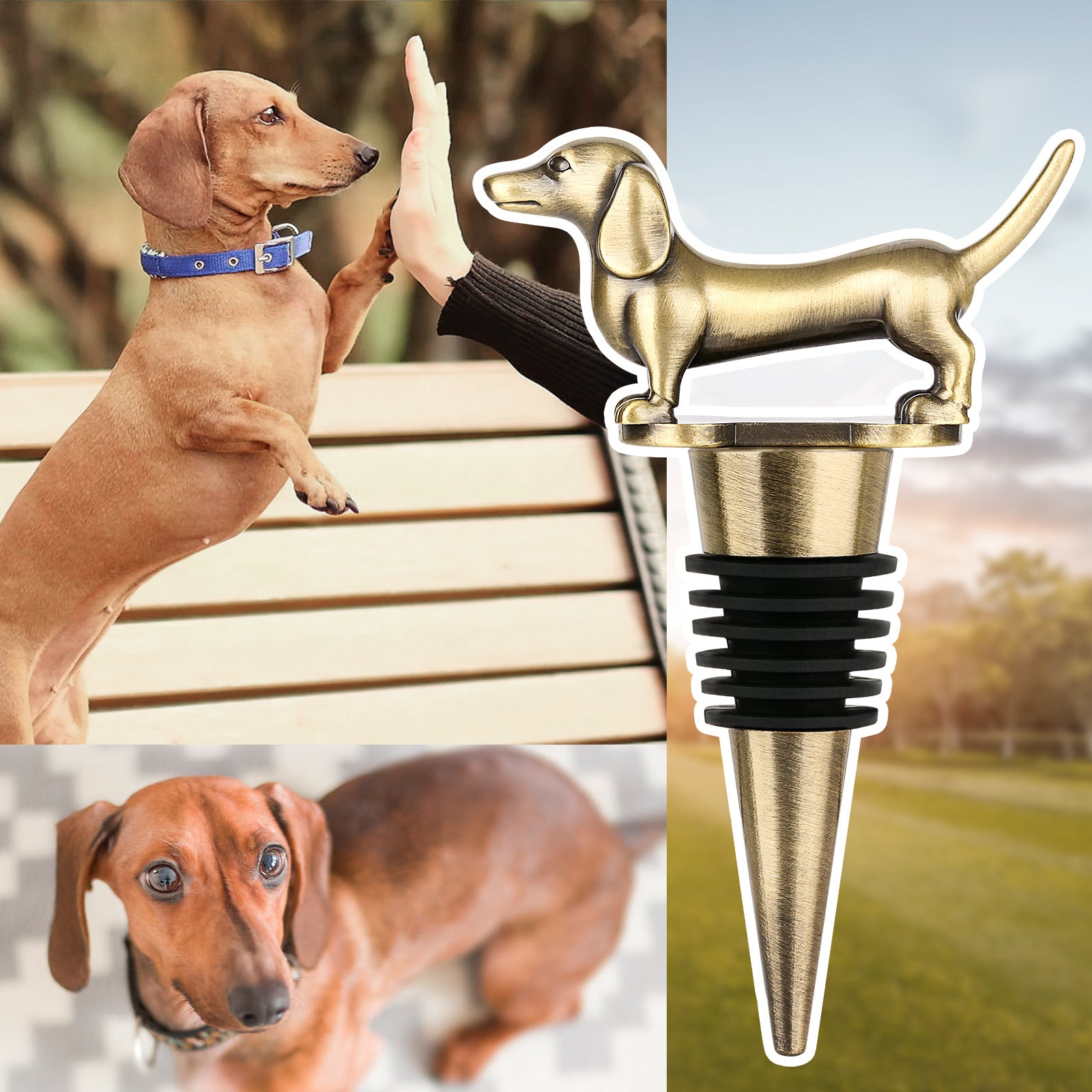 Dachshund Dog Wine & Champagne Stopper – Fun Gift for Pet Lovers